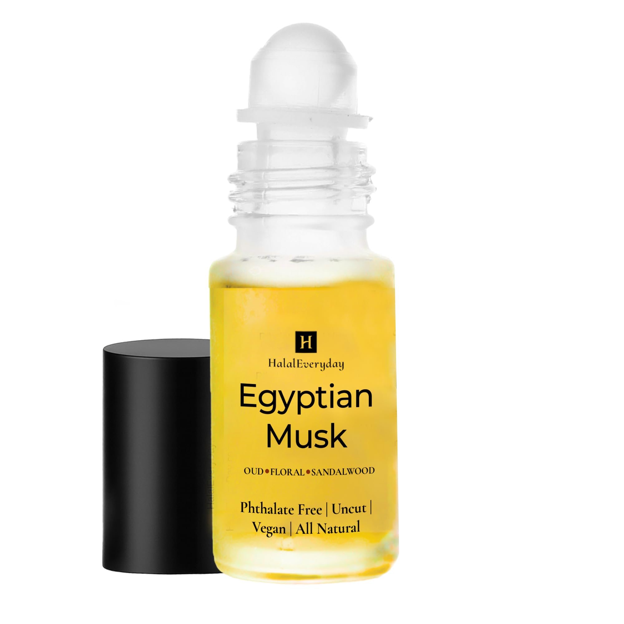 HalalEveryDay Egyptian Musk body oil roll-on on skin, long-lasting aroma