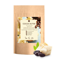 HalalEveryDay raw cocoa butter chunks close-up, showcasing natural texture for DIY skincare.