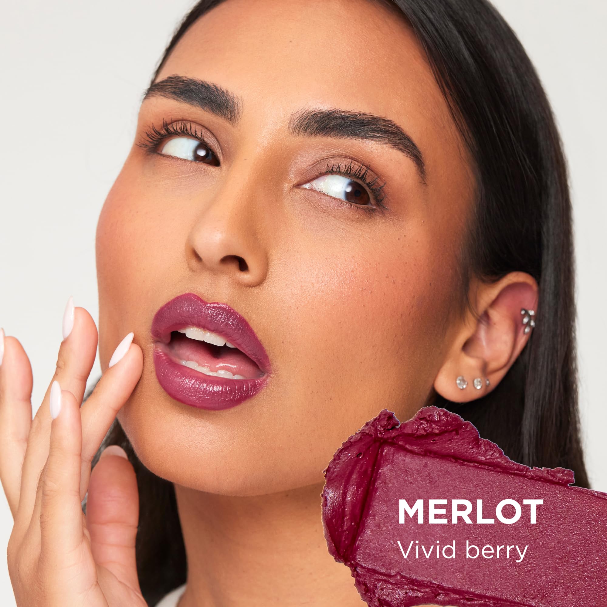 Close-up of creamy matte texture with shea butter in HALEYS Re-mark formula