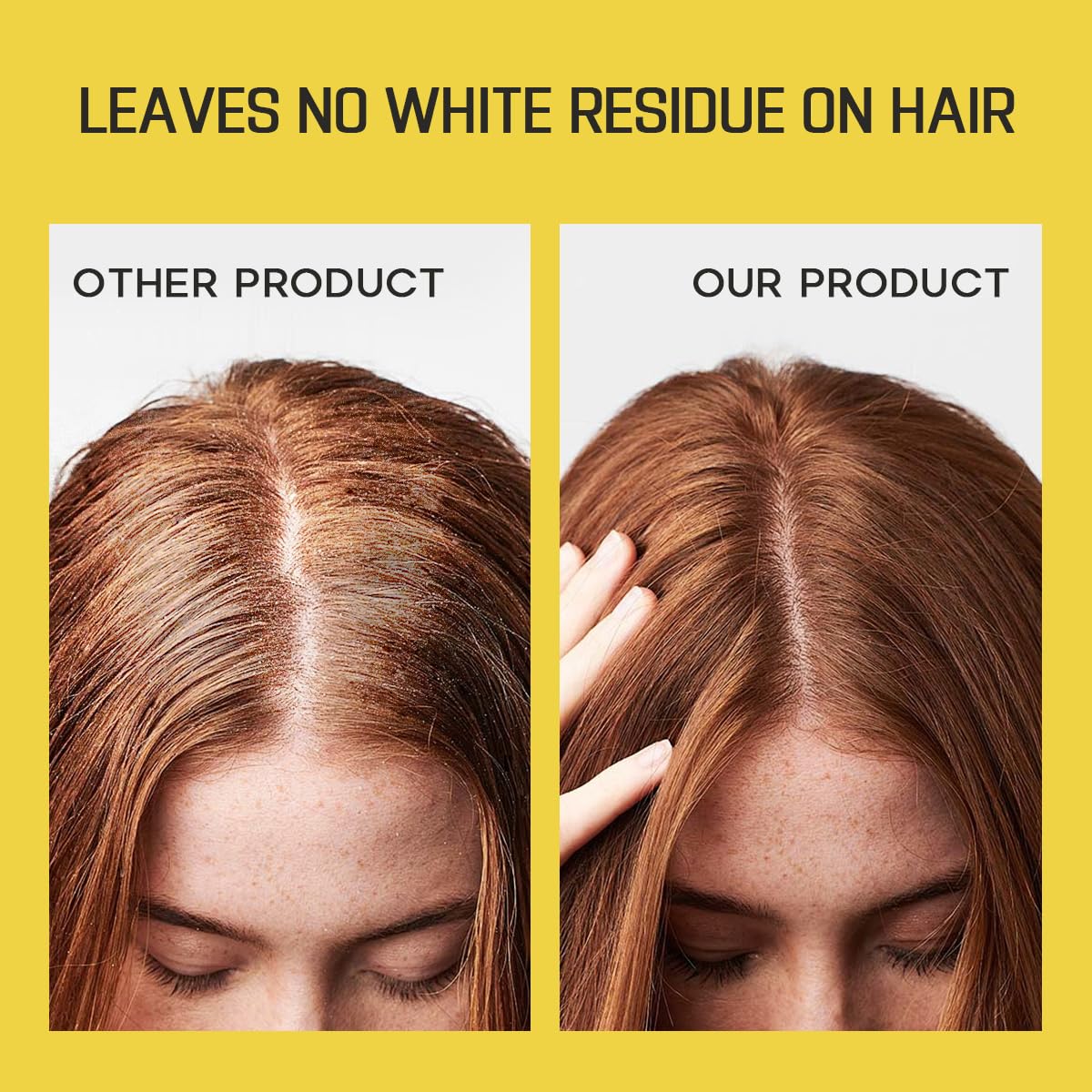 HALOVIDA Dry Shampoo dispersion close-up highlights micro-ball technology for even coverage.