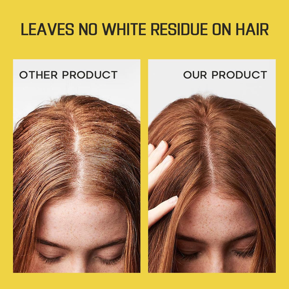 HALOVIDA Dry Shampoo dispersion close-up highlights micro-ball technology for even coverage.