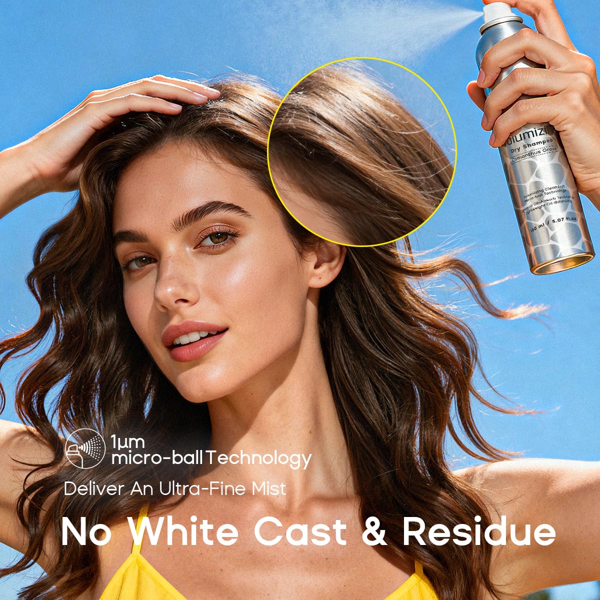 HALOVIDA invisible finish showing no visible residue at roots.