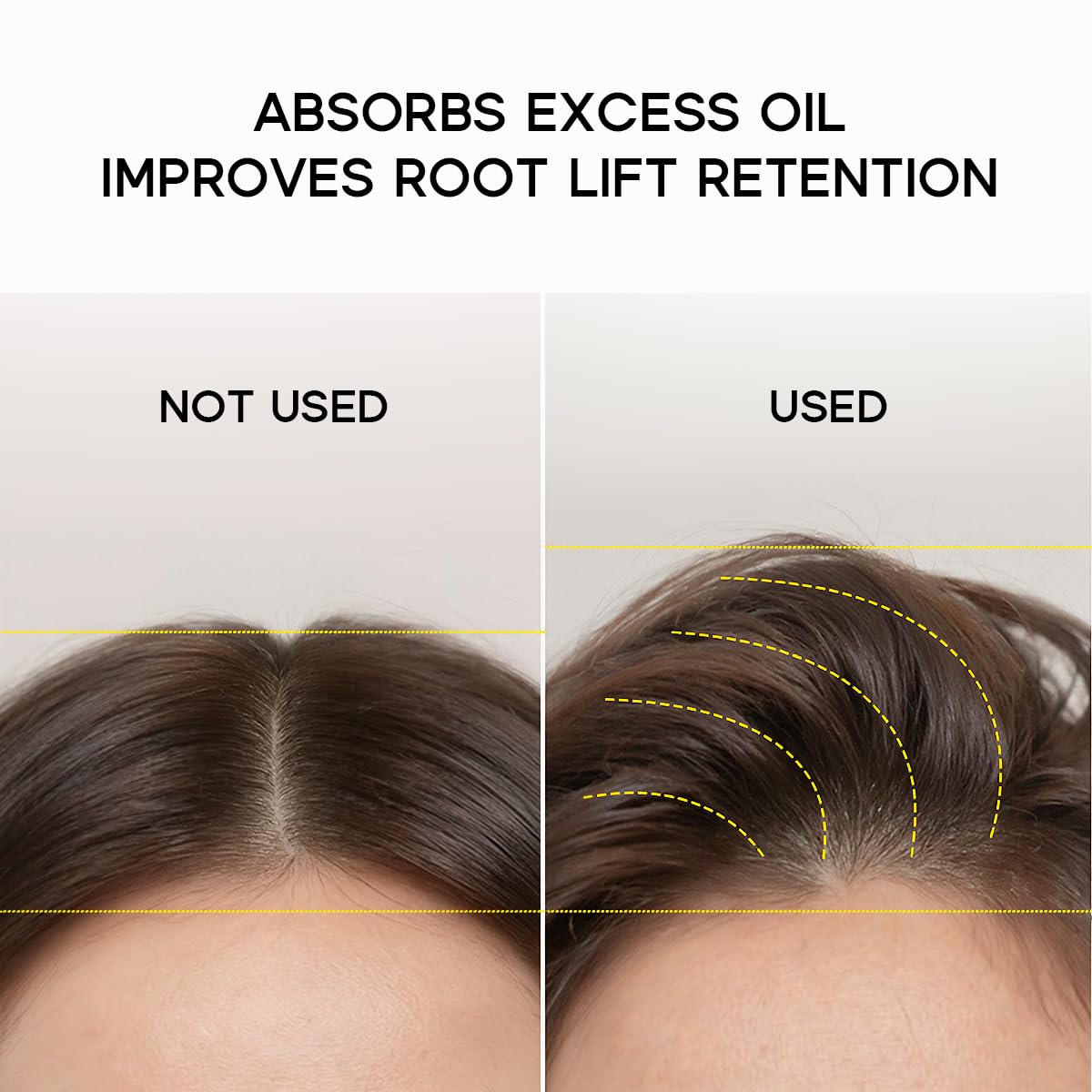 HALOVIDA Dry Shampoo Silky Yuzu root-volume shot showing instant lift