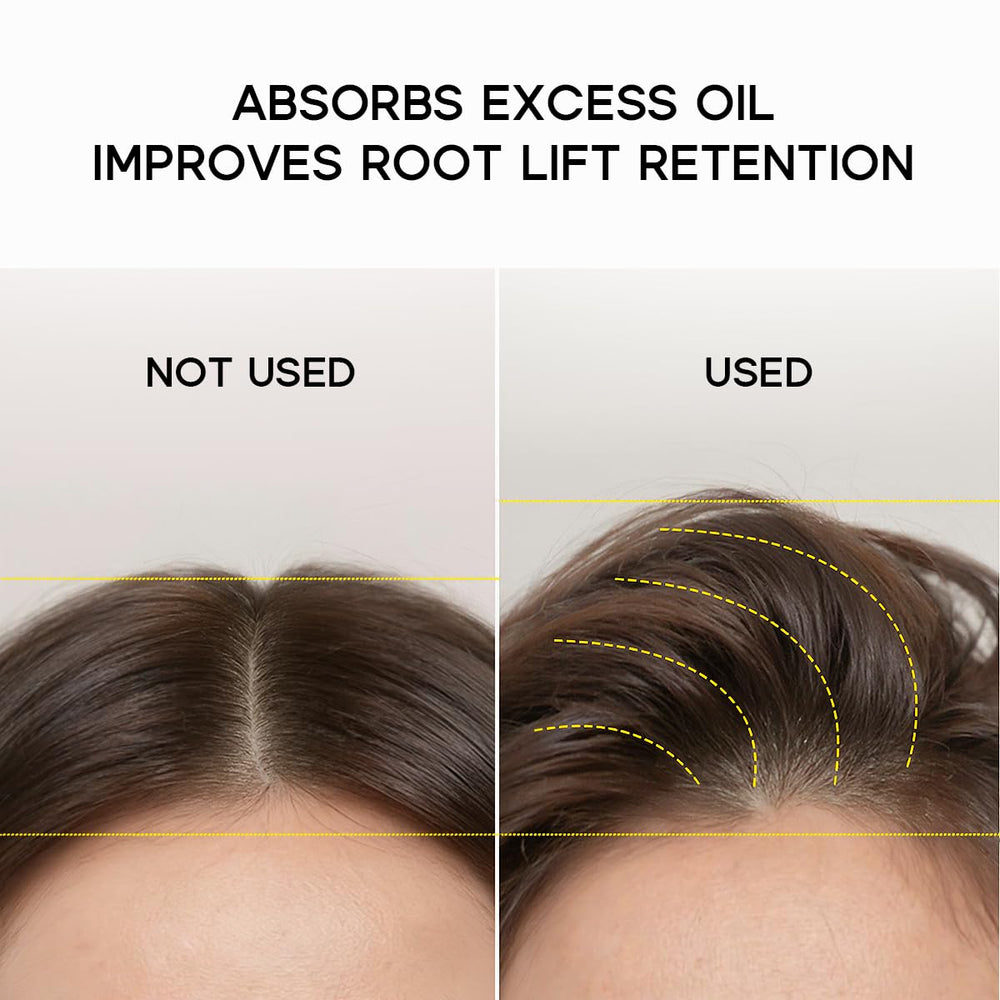 HALOVIDA Dry Shampoo Silky Yuzu root-volume shot showing instant lift