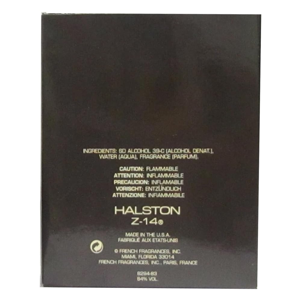 HALSTON Z14 label closeup showing branding and finish