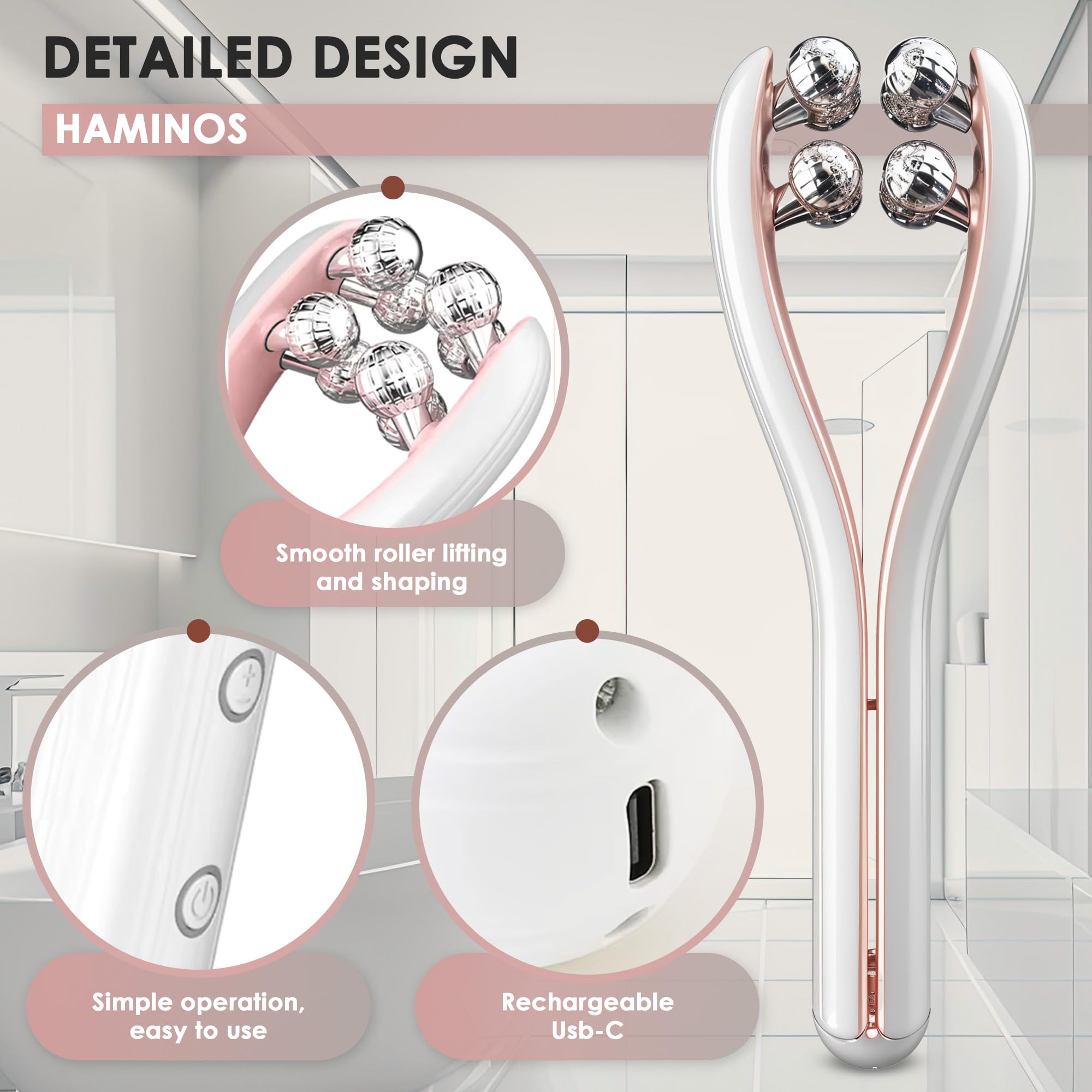 HAMINOS facial and neck contouring use is versatile for arms and legs.