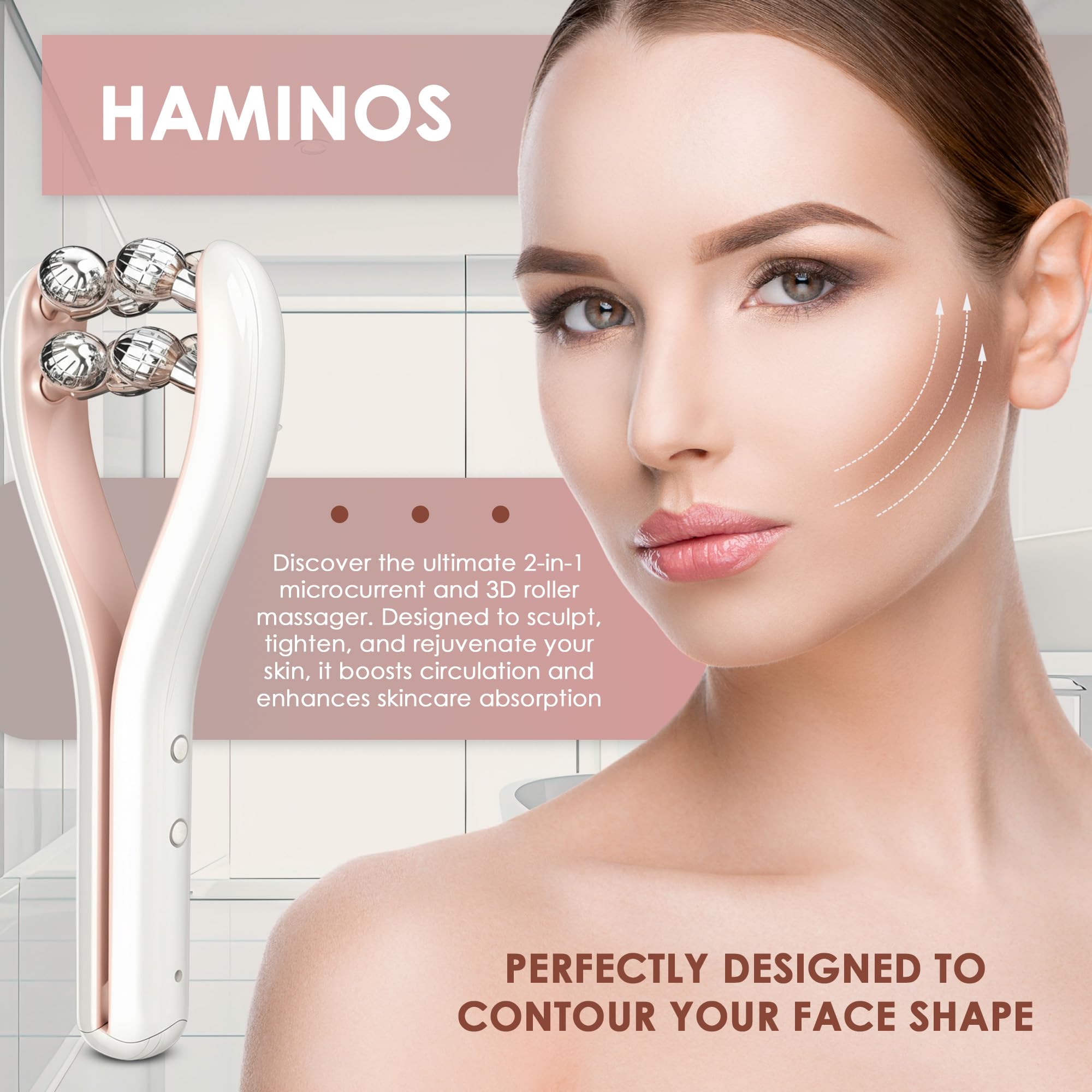 HAMINOS gel-friendly glide with water-based serums for conductivity.