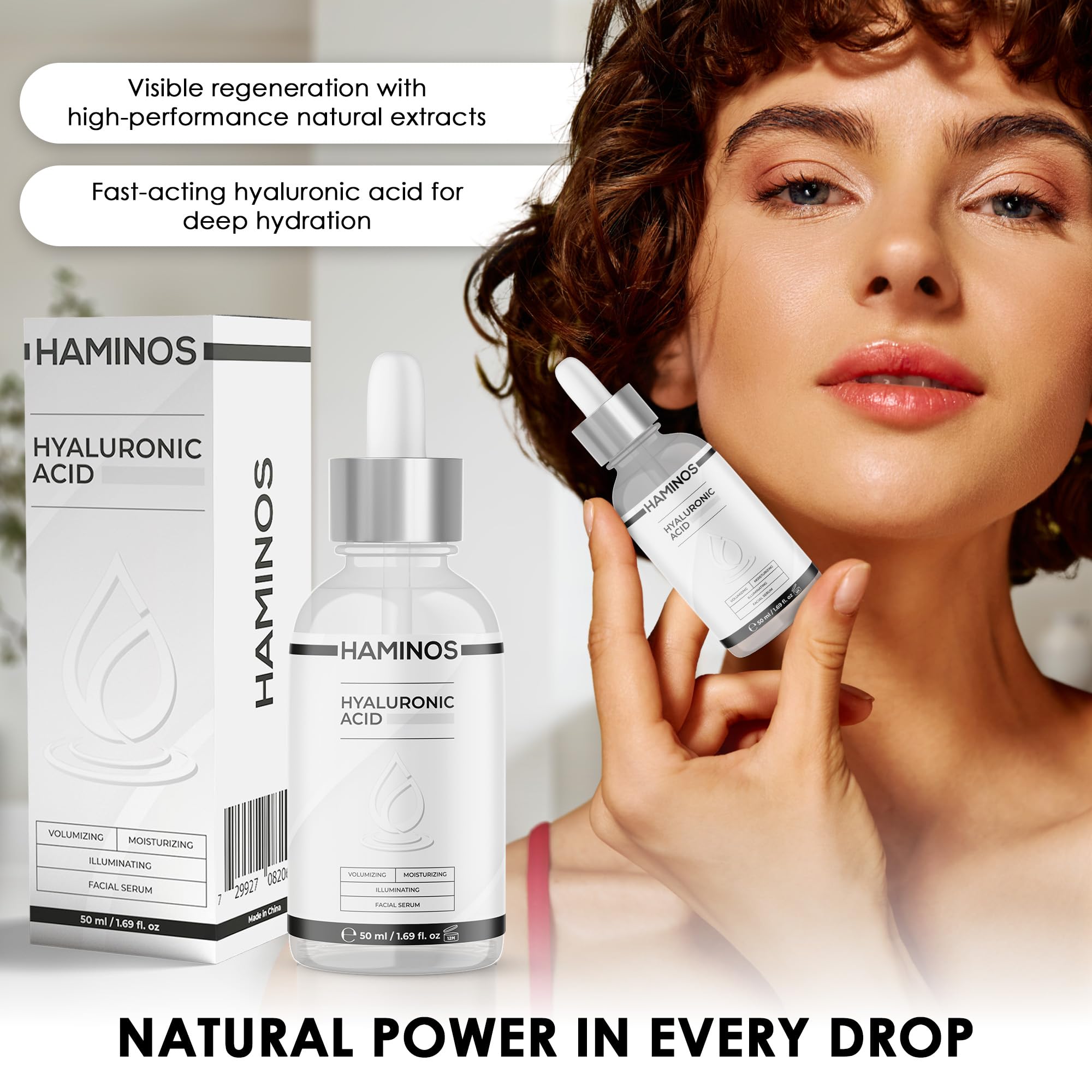 HAMINOS sleek packaging displayed for a modern skincare routine.