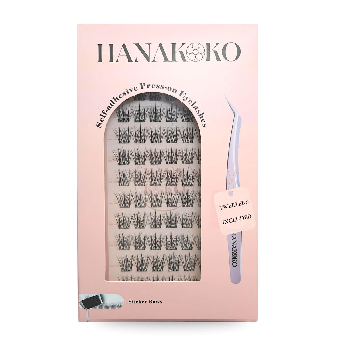 HANAKOKO Fluff Luxe lashes close-up showing glue-free, easy-apply design