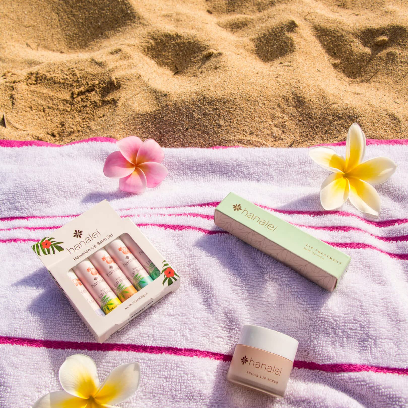 Application of Hanalei Lip Balm on lips for quick on-the-go moisture