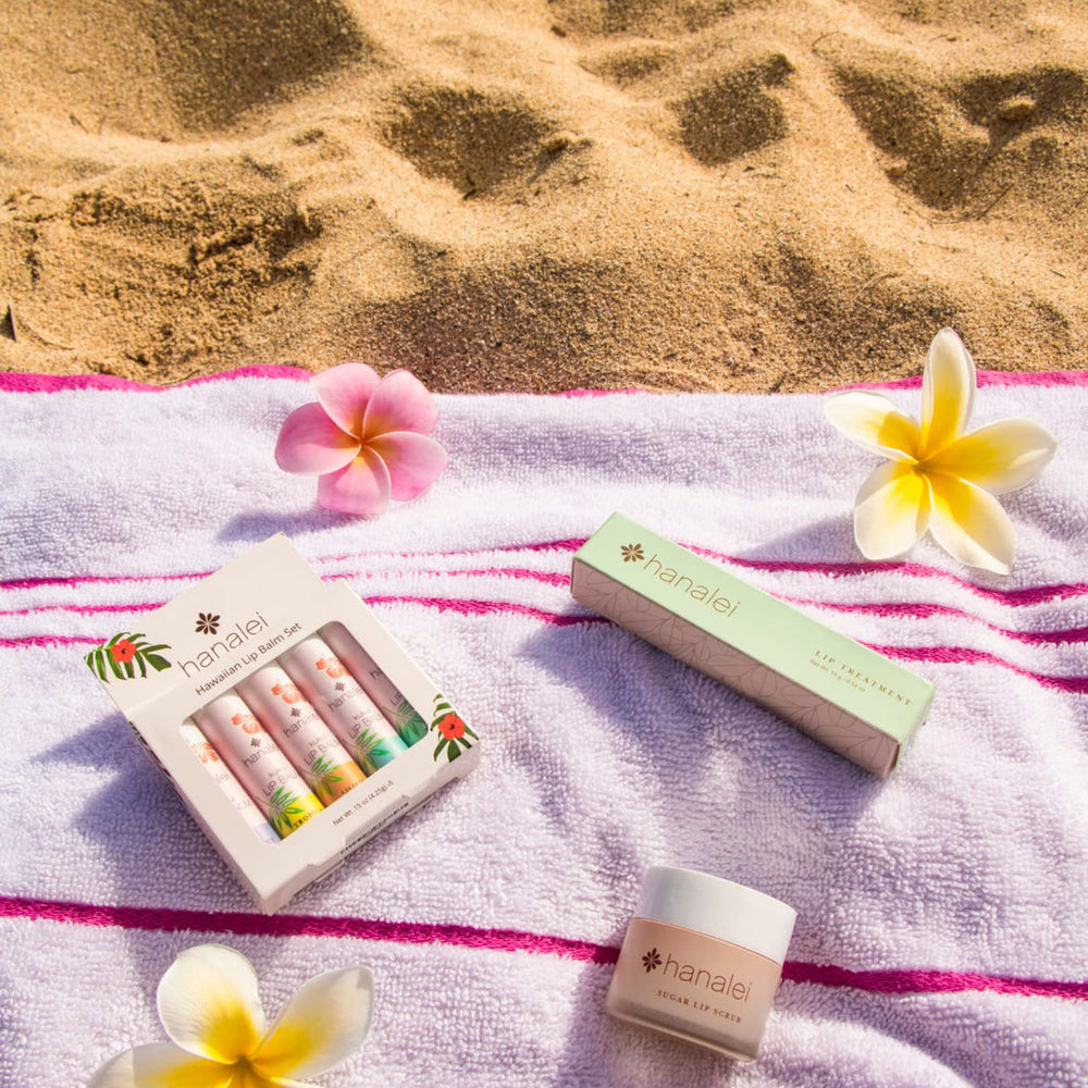 Application of Hanalei Lip Balm on lips for quick on-the-go moisture