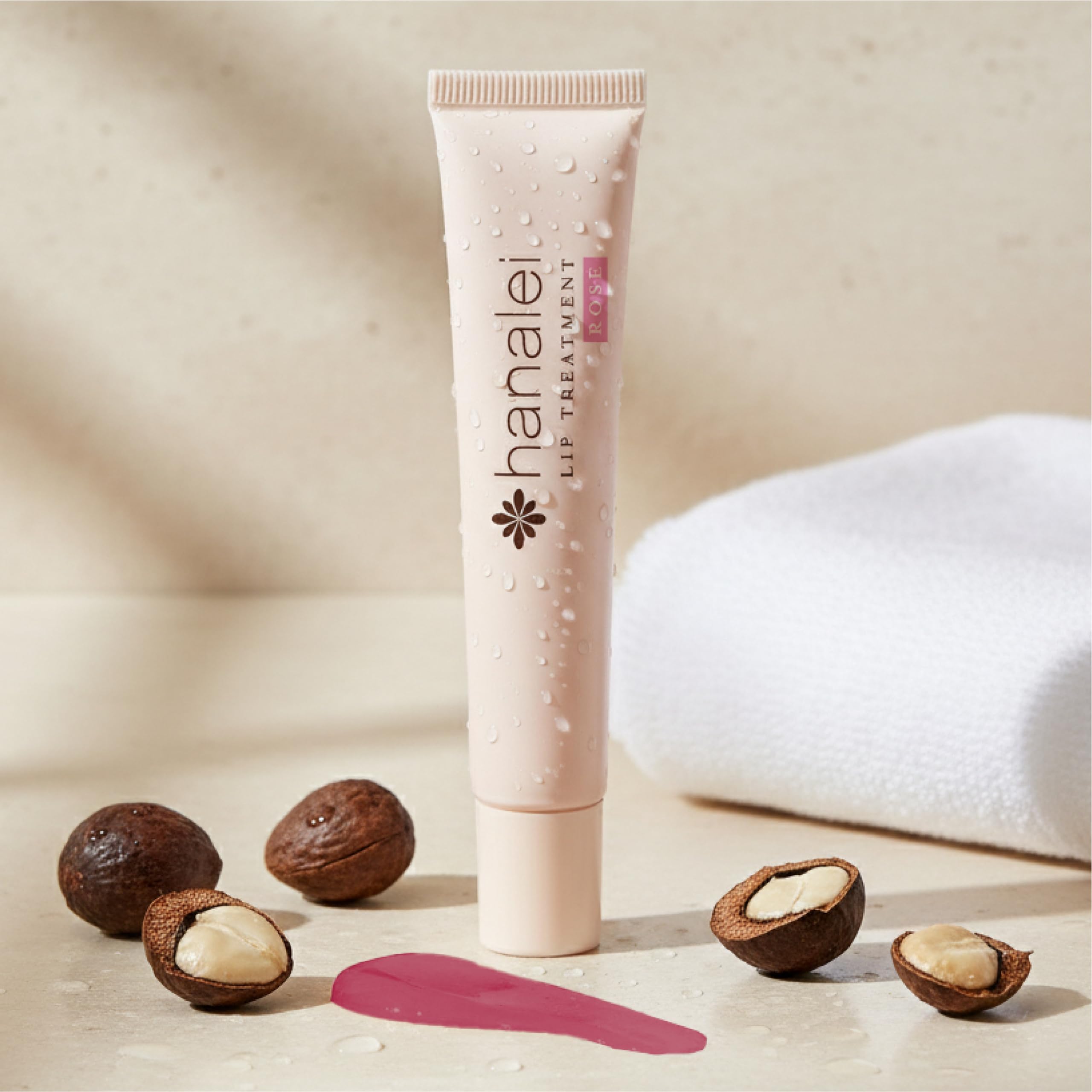 Close-up of Hanalei Lip Treatment Kukui Oil ingredient highlighting nourishing oils.
