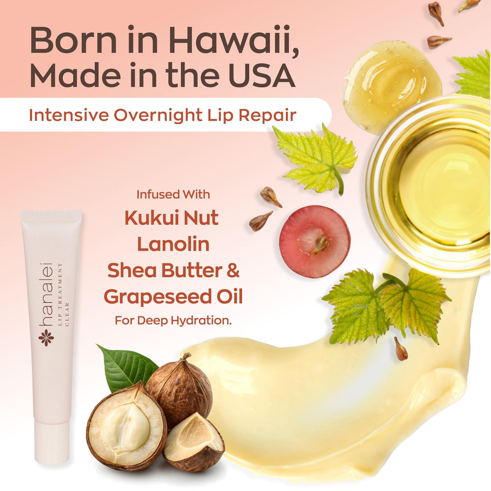 Night-time application of Hanalei Lip Treatment for overnight hydration