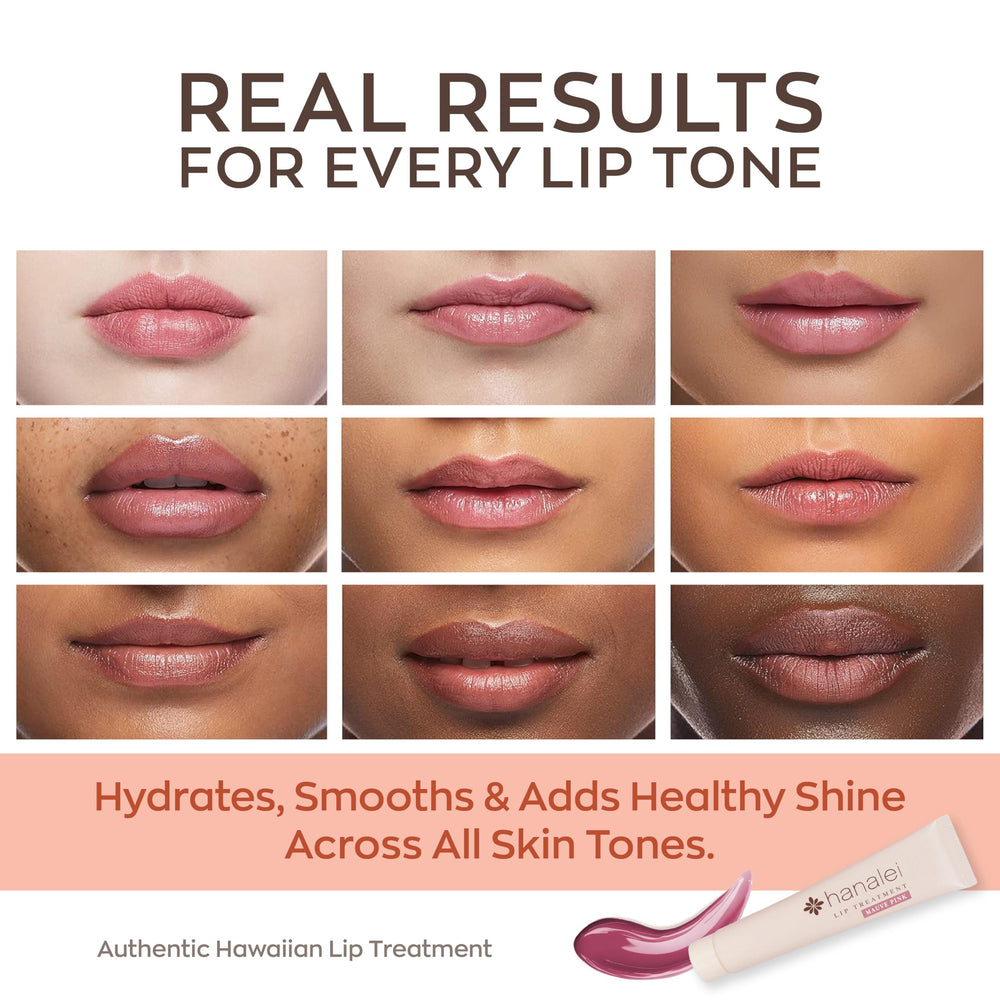 Overnight lip care scene with Hanalei Lip Treatment for morning smooth lips.