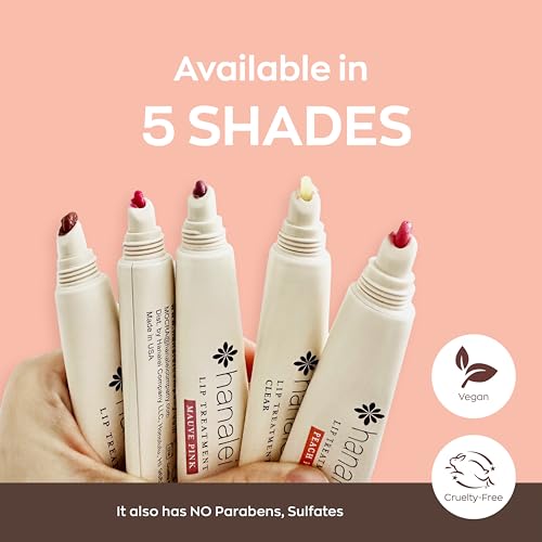 Swatch shows glossy, non-sticky finish from Hanalei Lip Treatment
