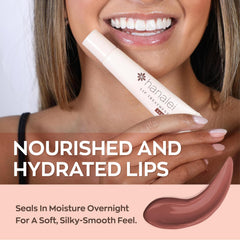 Close-up of Hanalei Lip Treatment texture, creamy and soothing