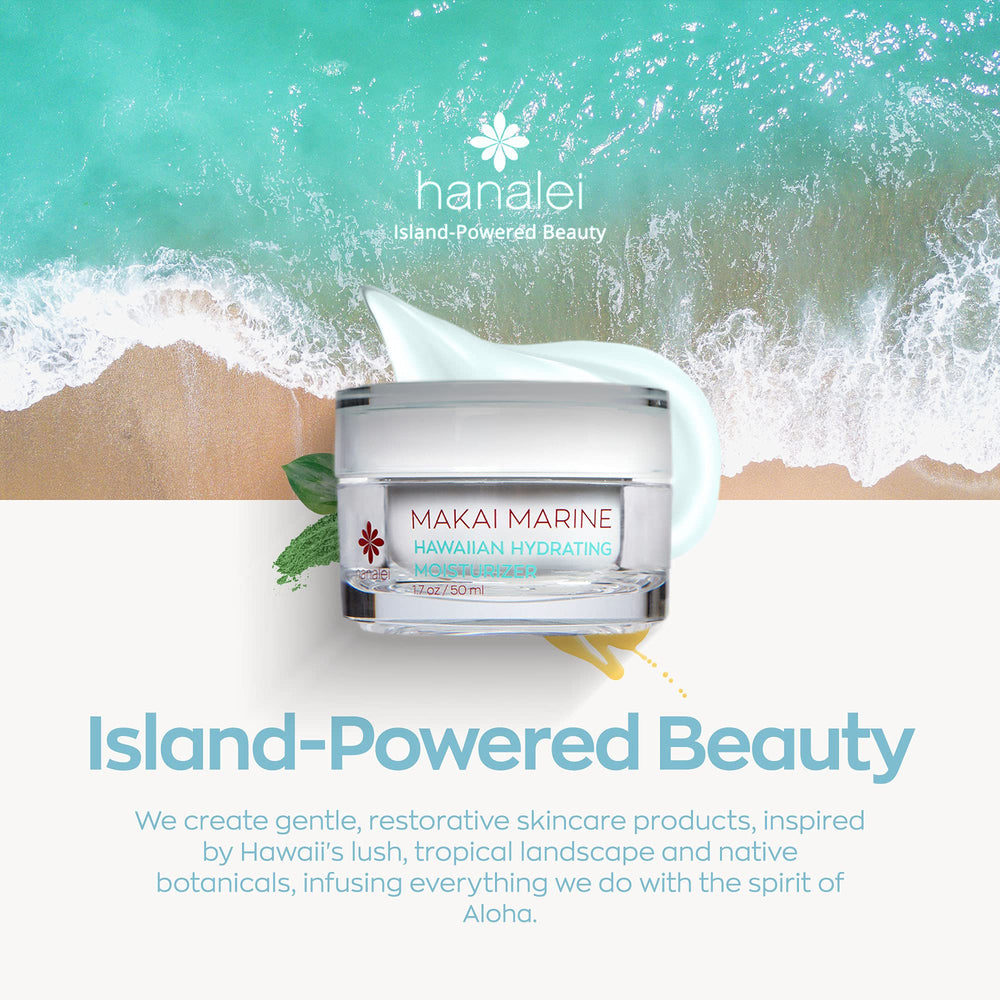 Hanalei Makai Gel-Cream application scene suggests quick absorption for routines.