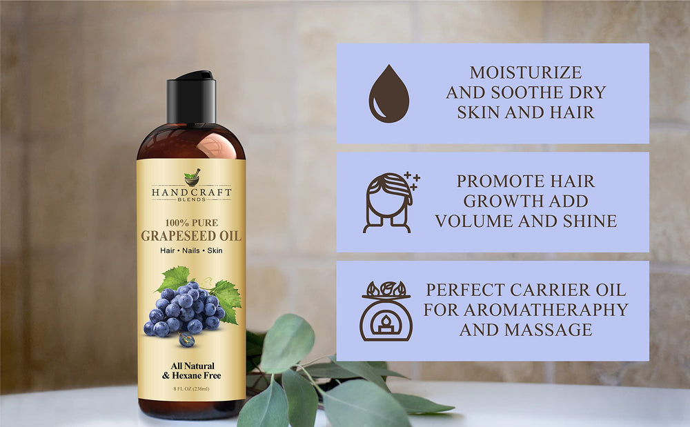 Handcraft Blends Grapeseed Oil ideal for massage.