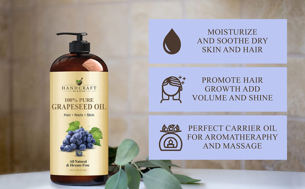 Two-pack packaging of Handcraft Blends grapeseed oil for savings