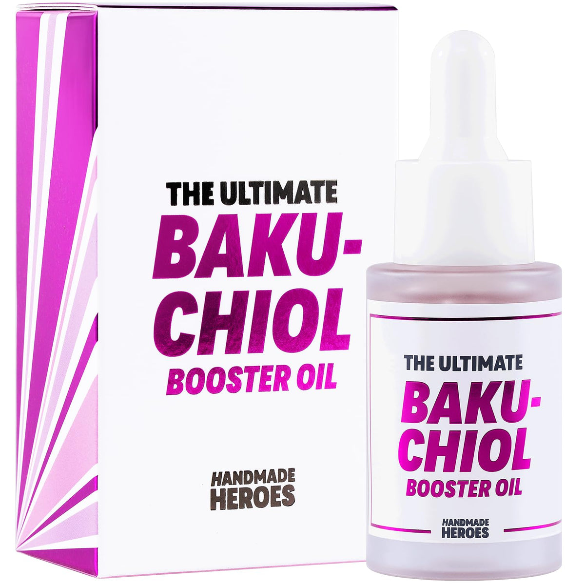 Handmade Heroes Bakuchiol oil neck and décolleté bottle may support smoother skin.