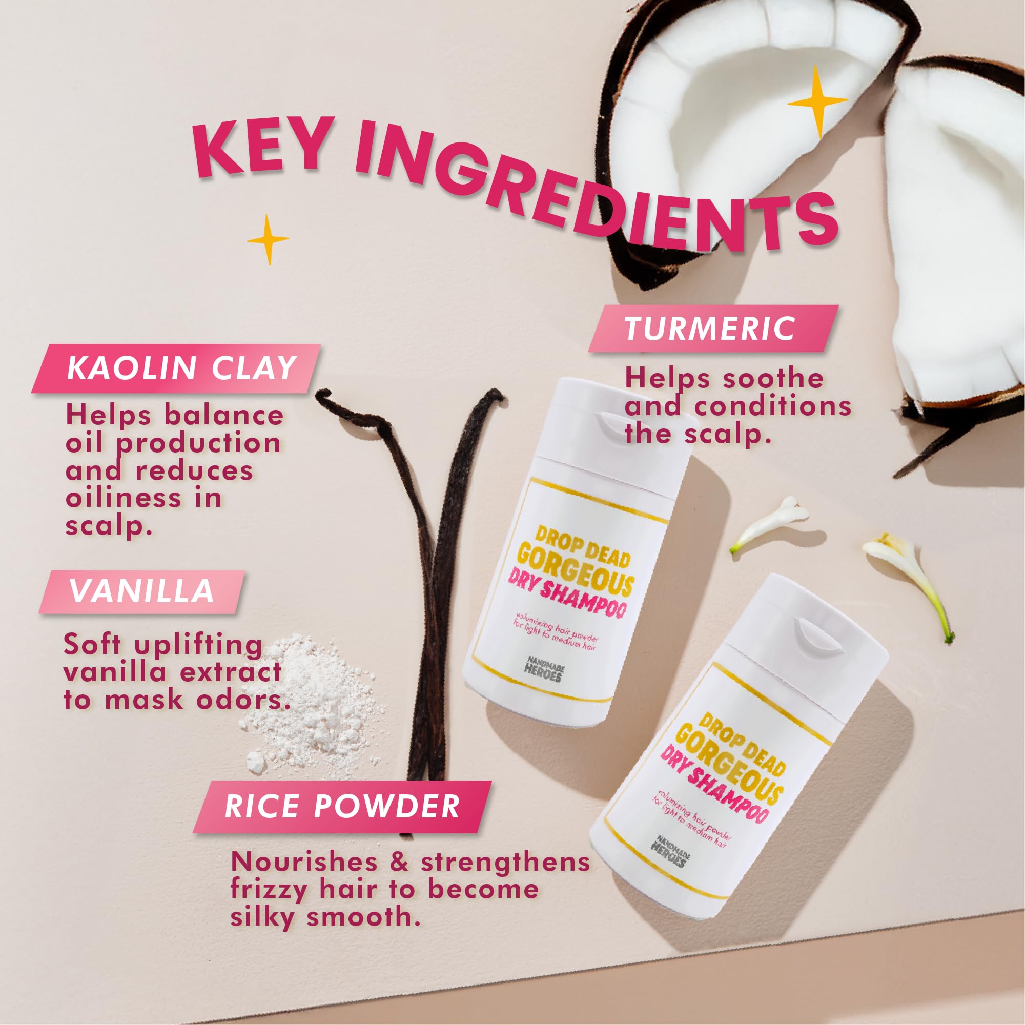 Handmade Heroes kaolin clay ingredients close-up