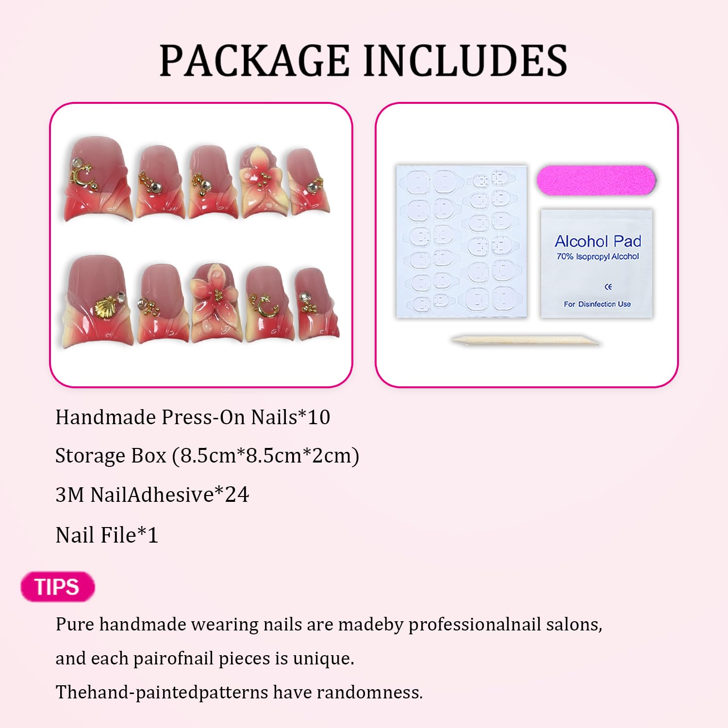 Handmade press-on nails featuring gradient French tip for versatile chic looks
