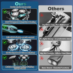 Handsomeface replacement heads extend razor life and ease maintenance.