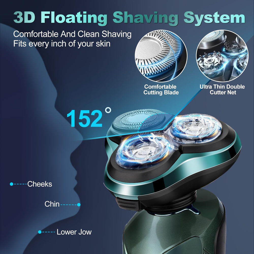 Handsomeface razor supports wet and dry use for versatile shaving anywhere.
