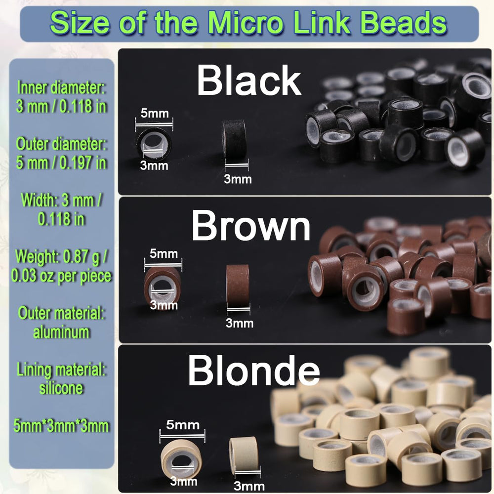 HandWig heat-resistant beads safe for styling up to 180°C.