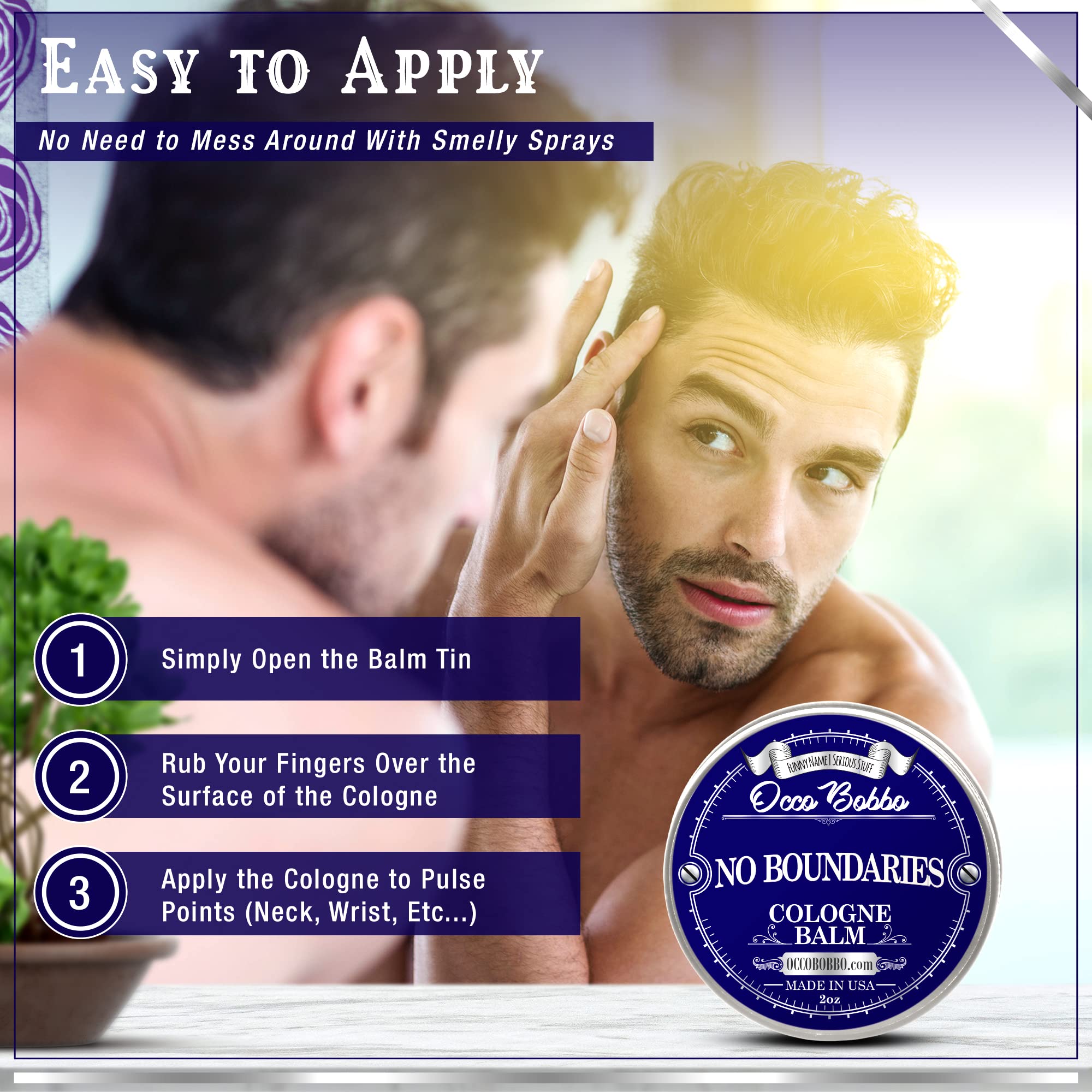 Handy Hound No Boundaries Solid Cologne applied to pulse points for a simple daily routine.