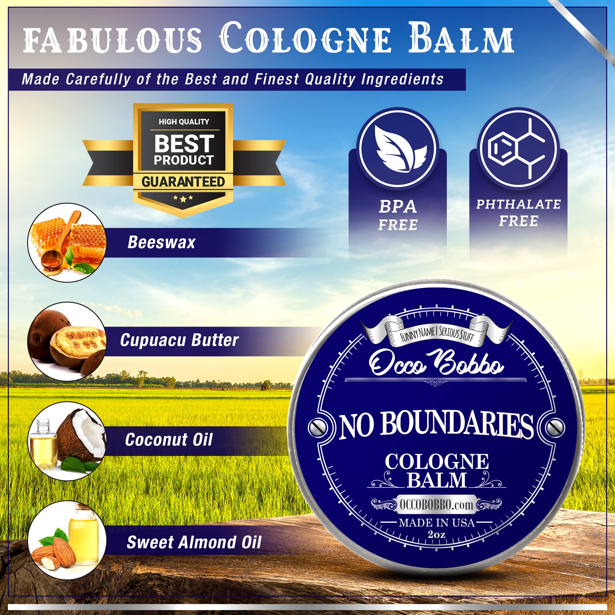 Handy Hound No Boundaries Solid Cologne travel tin perfect for trips and gym bags.
