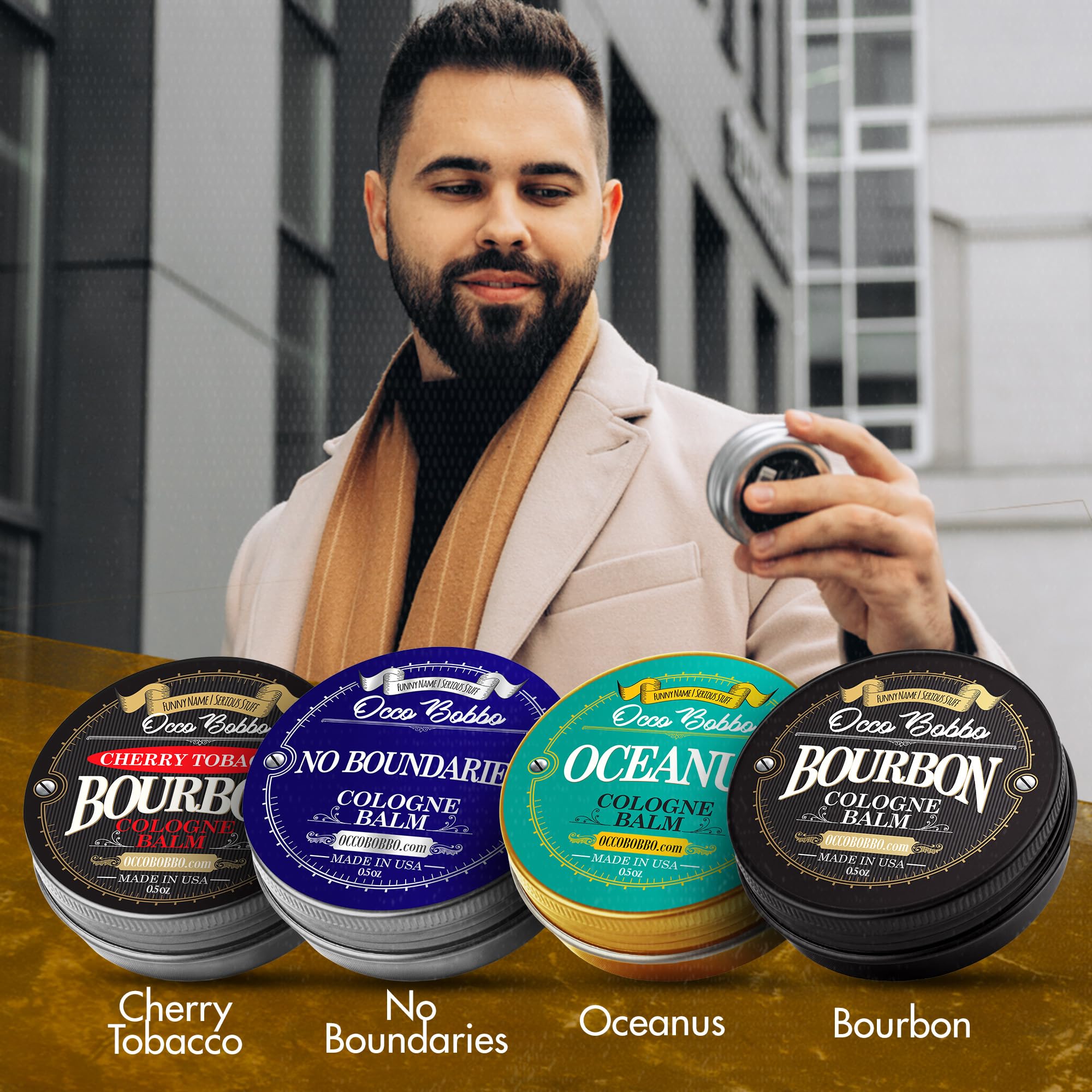 Handy Hound Occo Bobbo four-tin sampler pack shows variety for different days.