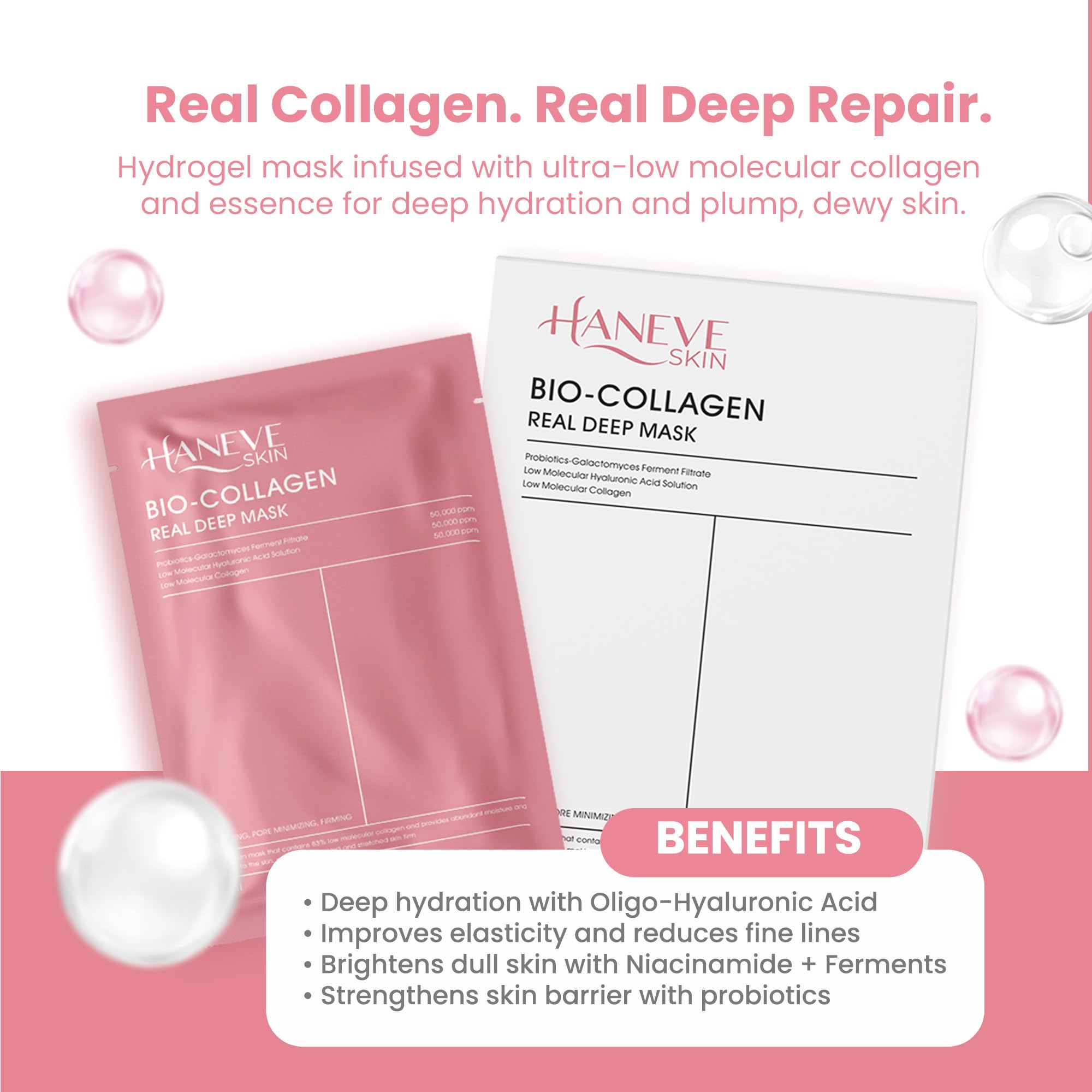 Haneve Skin Bio-Collagen hyaluronic acid ingredient for moisture