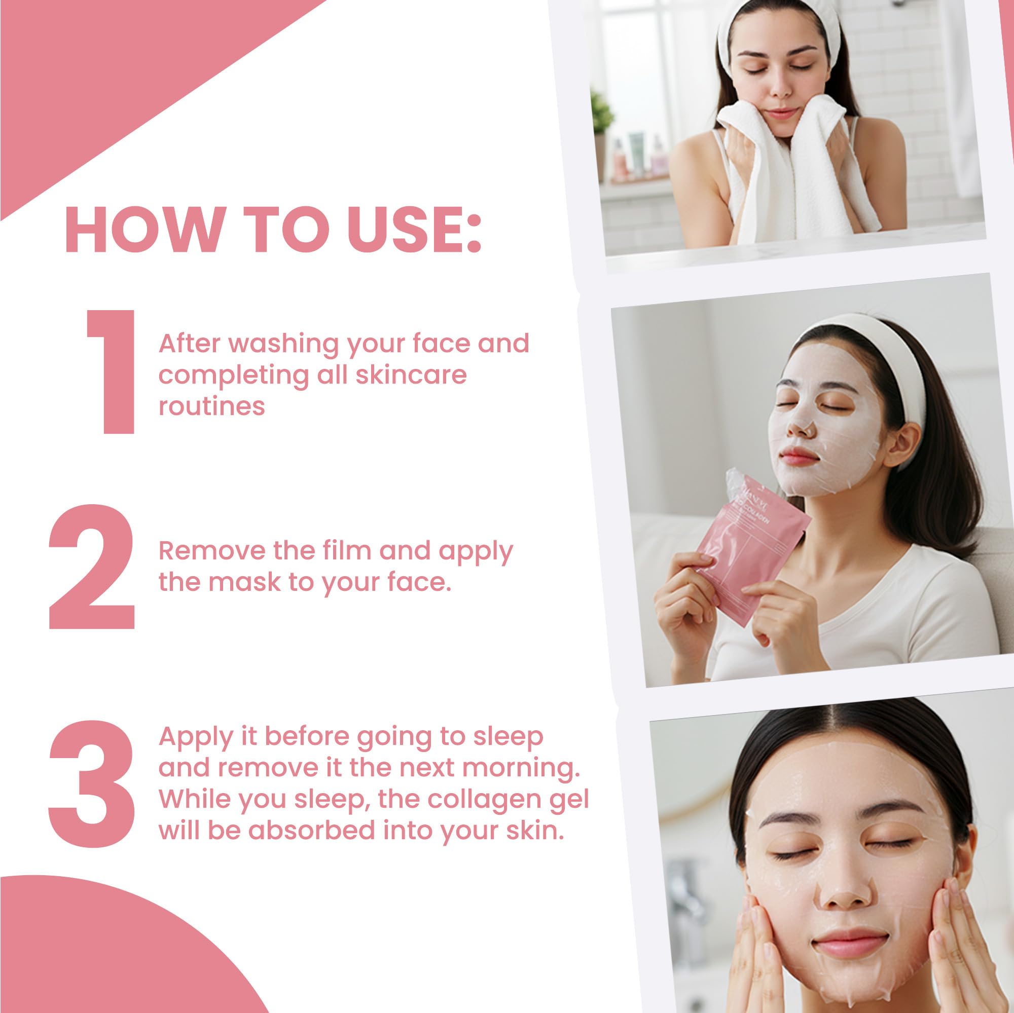 Haneve Skin Bio-Collagen mask pack inside view