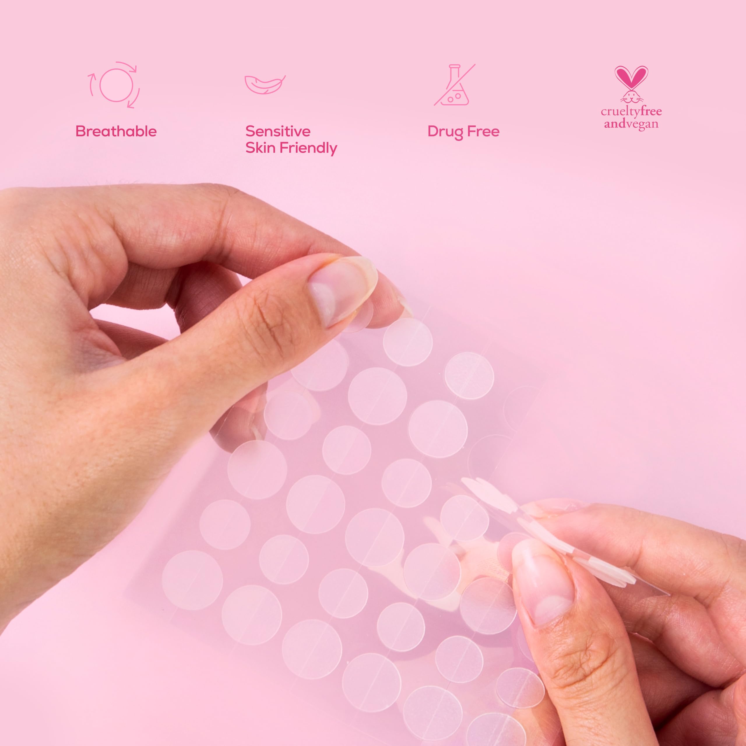 HANHOO patch invisible on skin, suitable for all skin types.