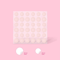 HANHOO transparent patch on skin, nearly invisible during daily activities.