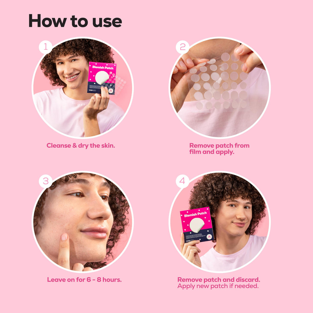 HANHOO hydrocolloid patches come in two sizes for varied blemishes.