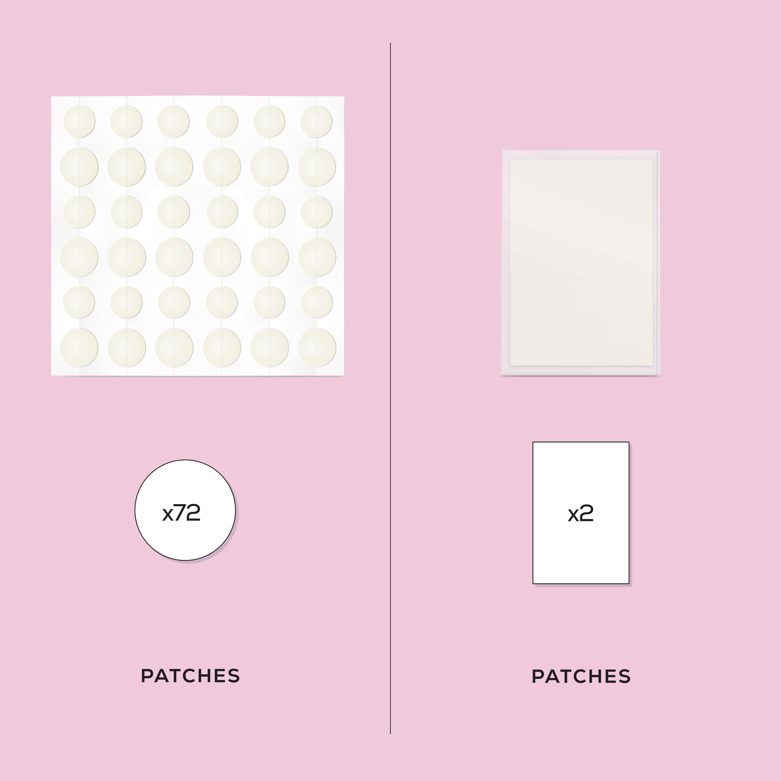HANHOO custom blemish patch demonstrates large area coverage on skin