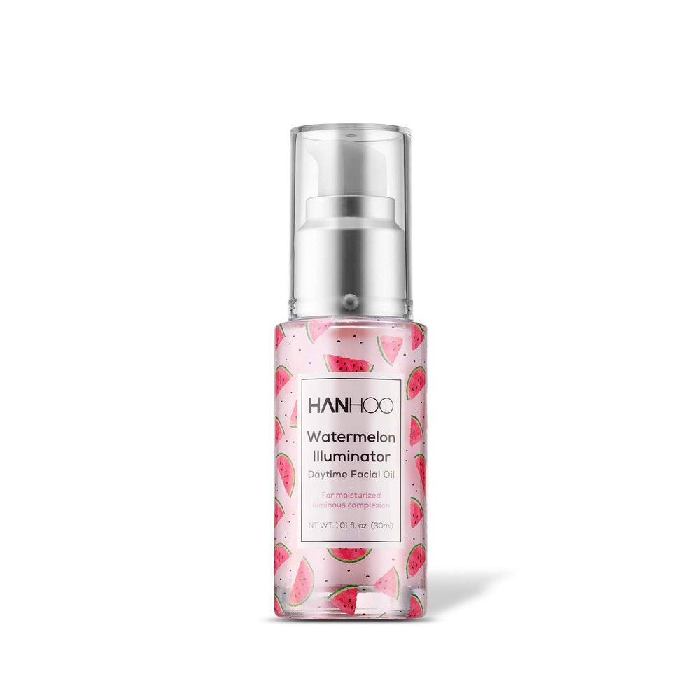 HANHOO Watermelon Illuminator bottle shows refreshing hydration for radiant skin.
