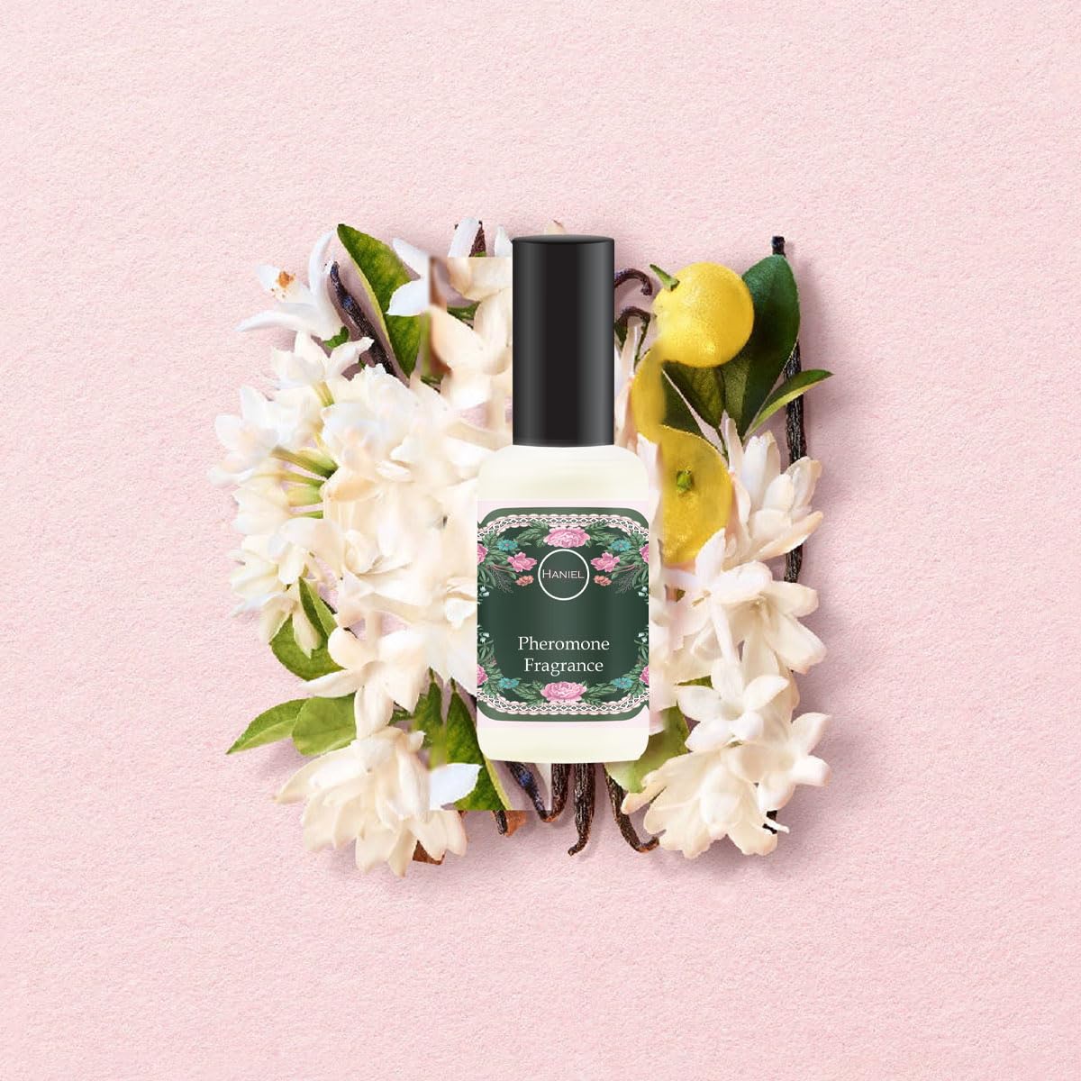 Haniel tuberose-jasmine heart note builds instant rapport in conversations.