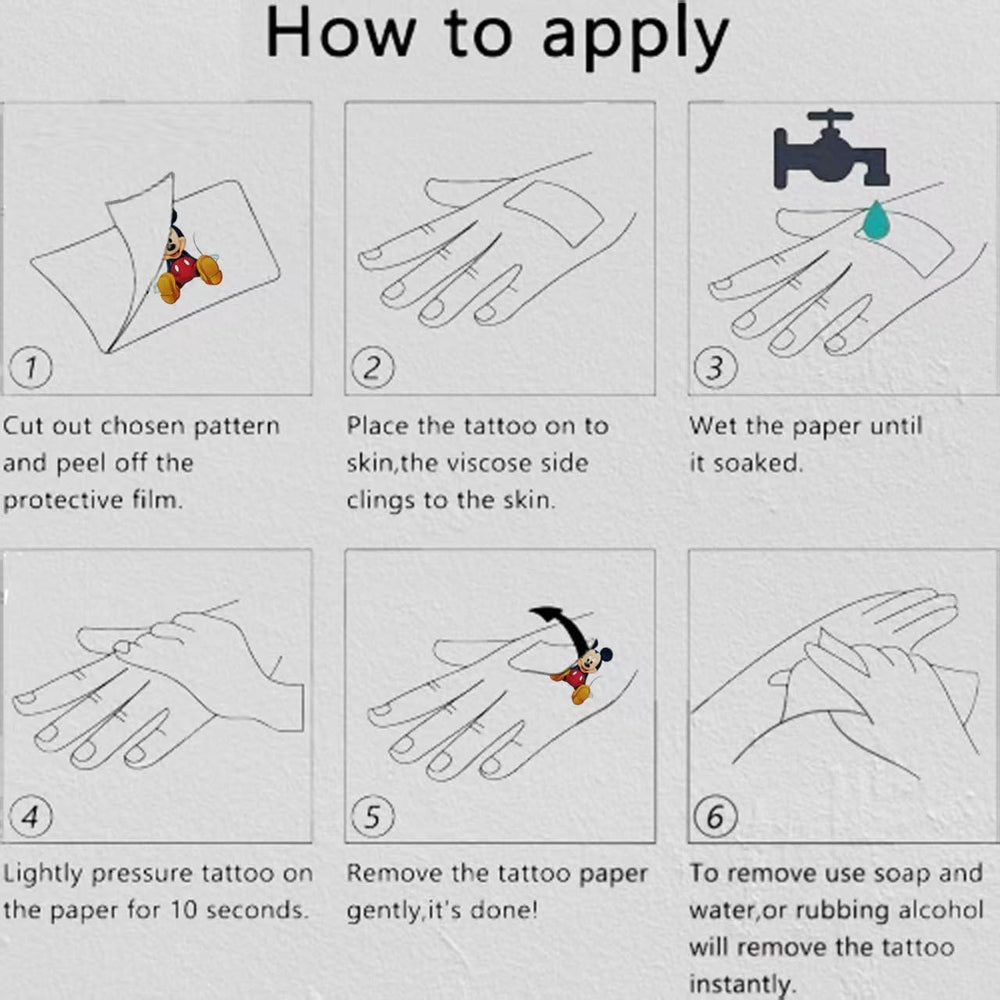 HANISNA easy-apply temporary tattoos for quick decorating and quick cleanup