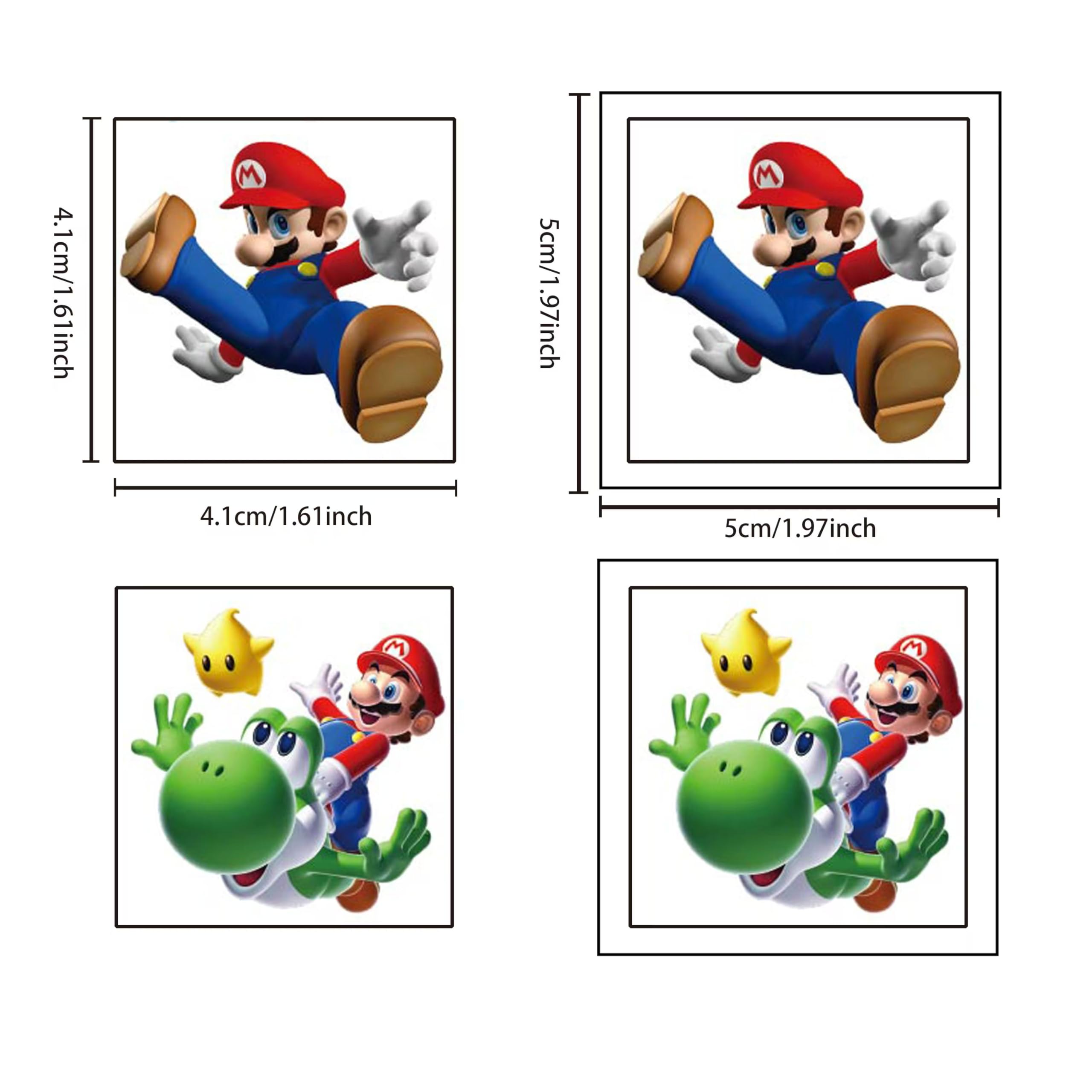 Hanisna Mario tattoos set designed for classroom activities and carnival rewards.