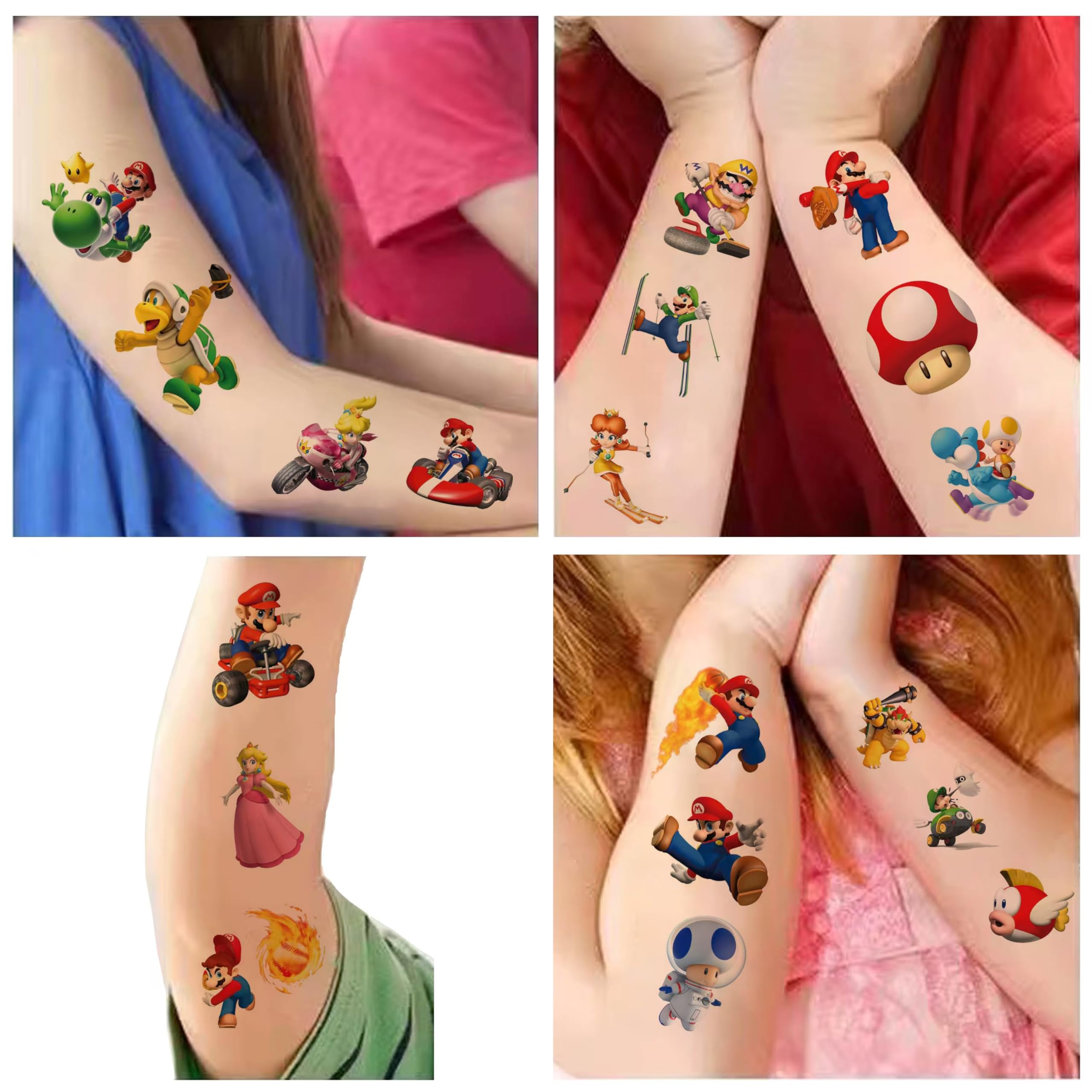 Hanisna Mario tattoo sheets deliver vibrant, mess-free entertainment for birthdays.