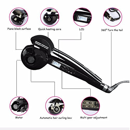 Temperature range 140°C to 230°C enables versatile styling options.