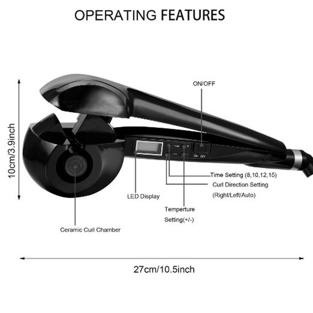 Hann Hair Curler with heat-ready indicator ensures confident styling.