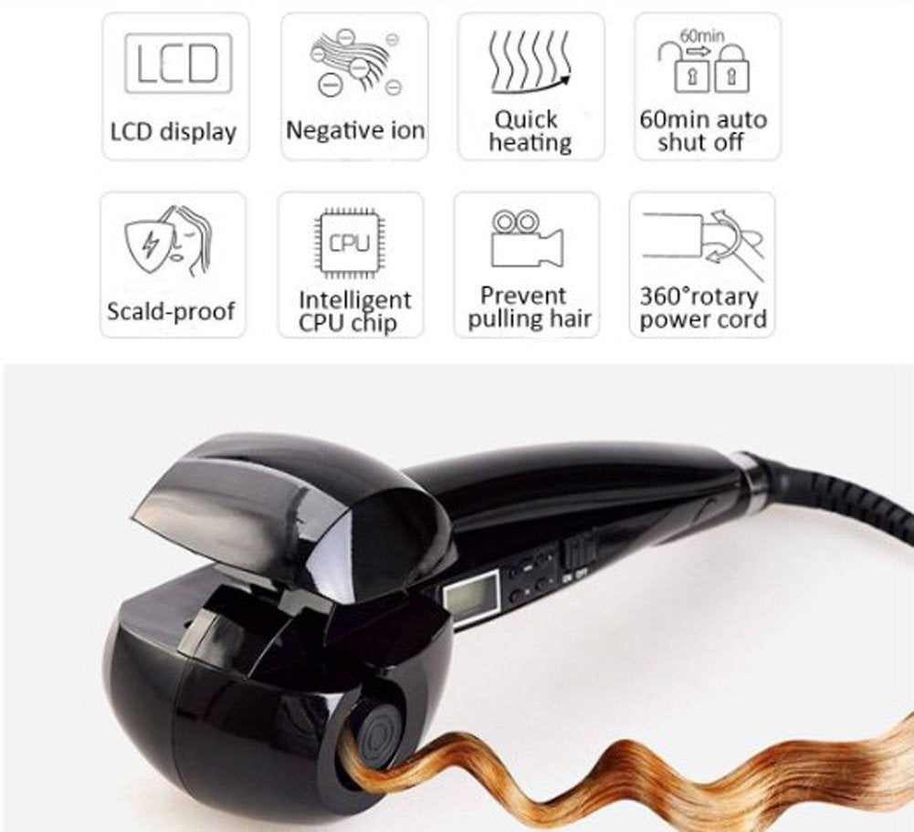 Hann Curler supports right/left/auto directions for uniform or natural finishes.
