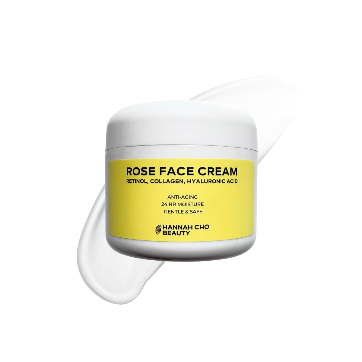 Hannah Cho Beauty Rose Face Cream with rosehip oil provides deep hydration for dry, sensitive skin.