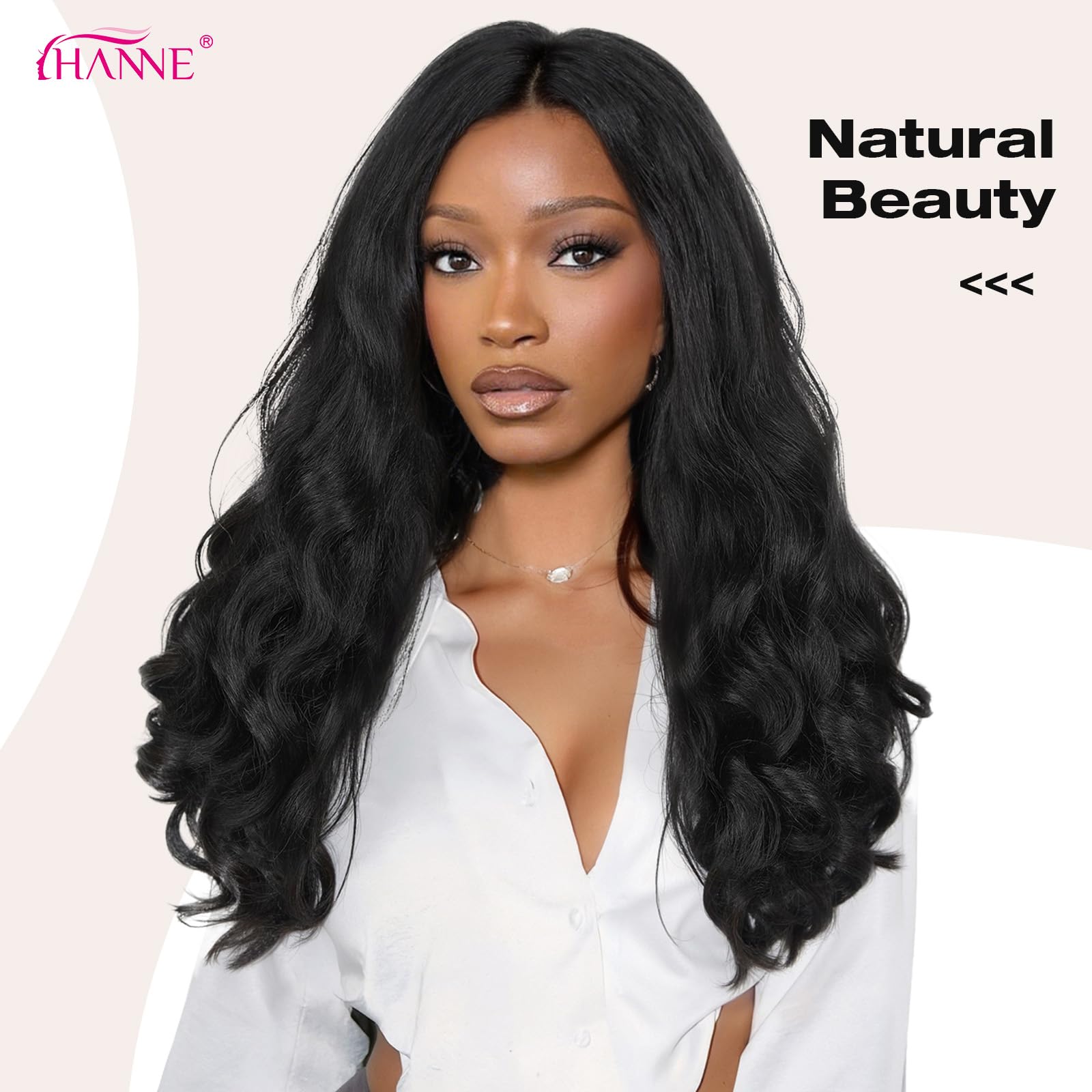 HANNE Yaki Curly V Part Wig 22-inch length adds natural volume