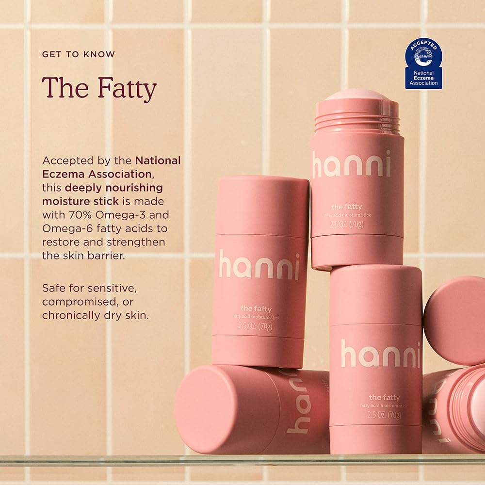 HANNI Fatty Stick fragrance-free label highlights safe use for sensitive skin.