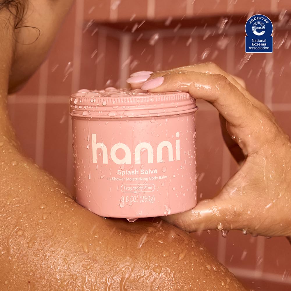 HANNI Splash Salve fragrance-free packaging highlights sensitive-skin friendly formula.